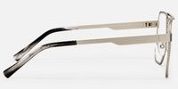 Fidelina - Aviator Silver Eyeglasses | Vooglam Side View