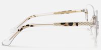 Calanthe - Square Animal/Crystal Eyeglasses | Vooglam Side View