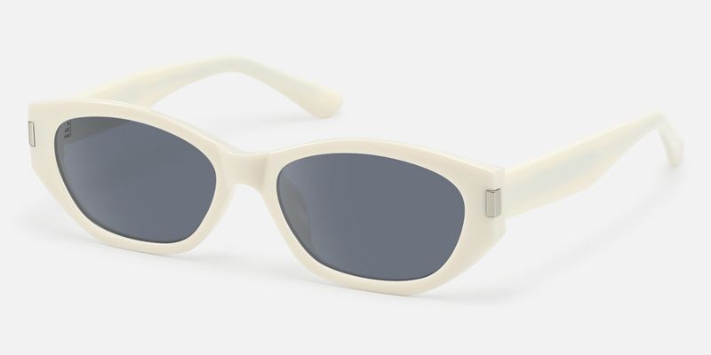 Reign - Geometric White Sunglasses by Vooglam