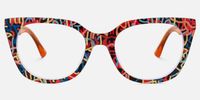 Stephanie - Cat Eye Pattern Eyeglasses | Vooglam Angle View