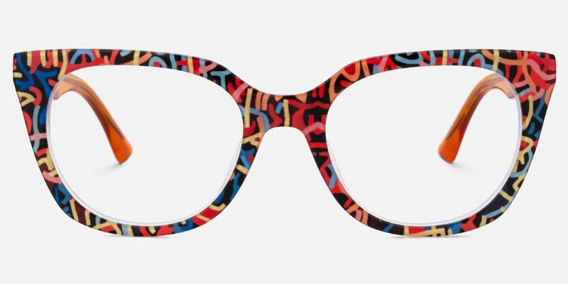 Stephanie - Cat Eye Pattern Eyeglasses