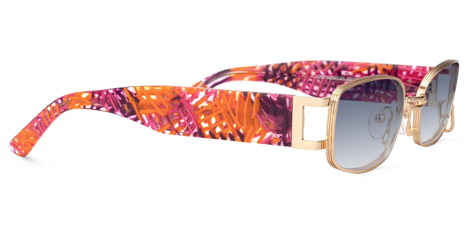 Gagenia - Rectangle Gold Sunglasses - 4