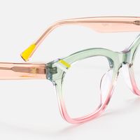 Vera - Square Two-tone Eyeglasses | Vooglam Design Details