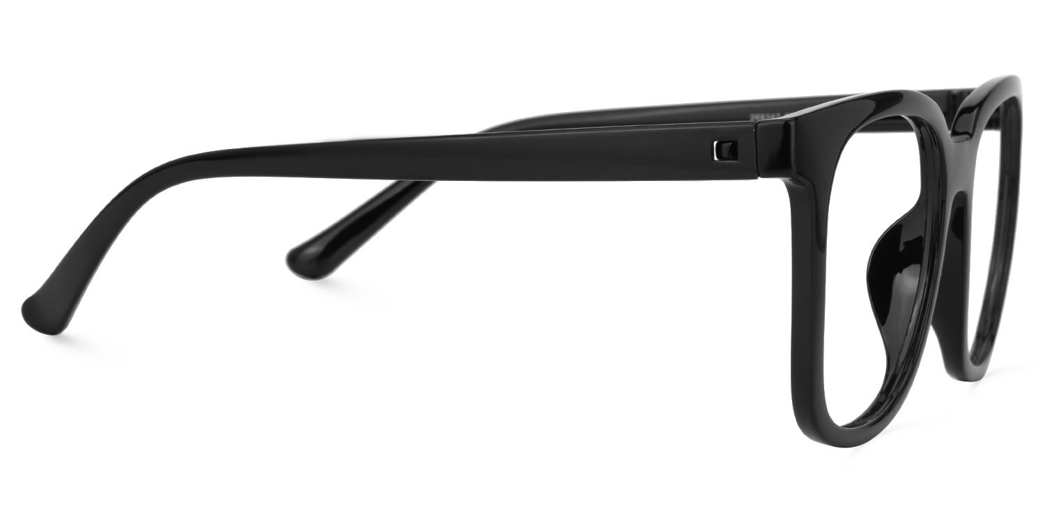 Faina - Square Black Eyeglasses | Vooglam 4