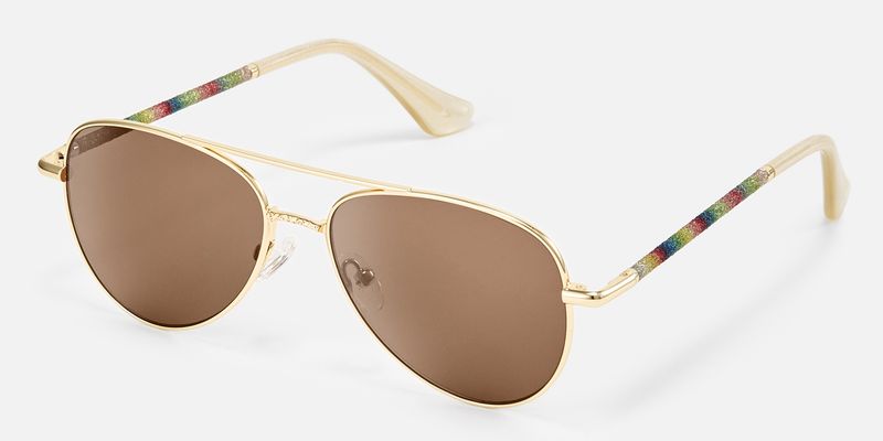 Joni - Aviator Gold Sunglasses | Vooglam