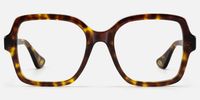 Meridian - Oversized Boho Square Tortoise Glasses | Vooglam Angle View