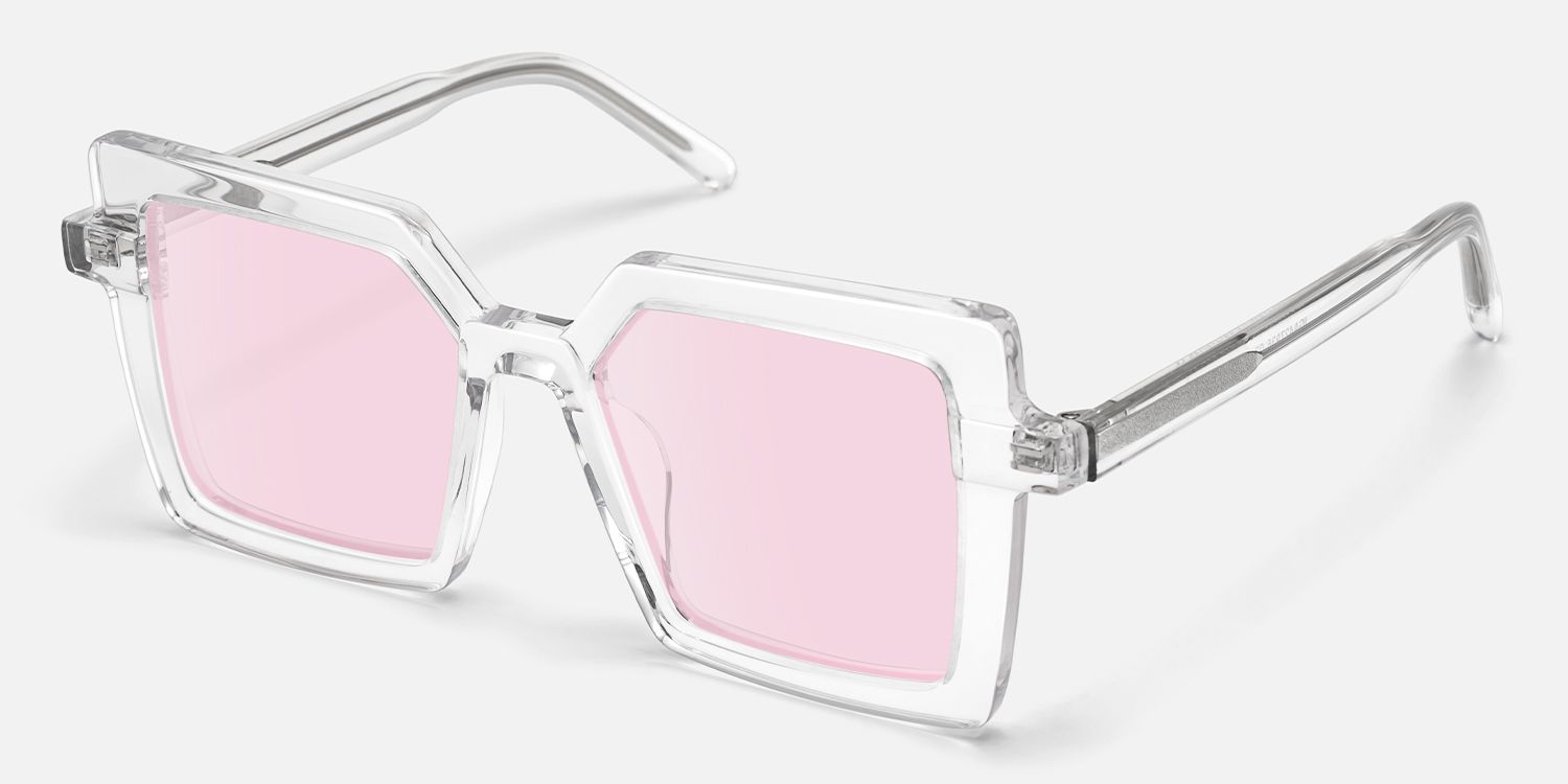 Eilis - Square Crystal Acetate Eyeglasses | Vooglam Front View