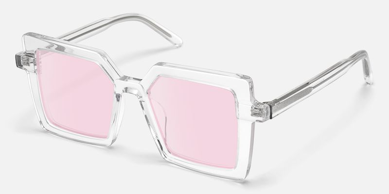 Eilis - Square Crystal Acetate Eyeglasses | Vooglam