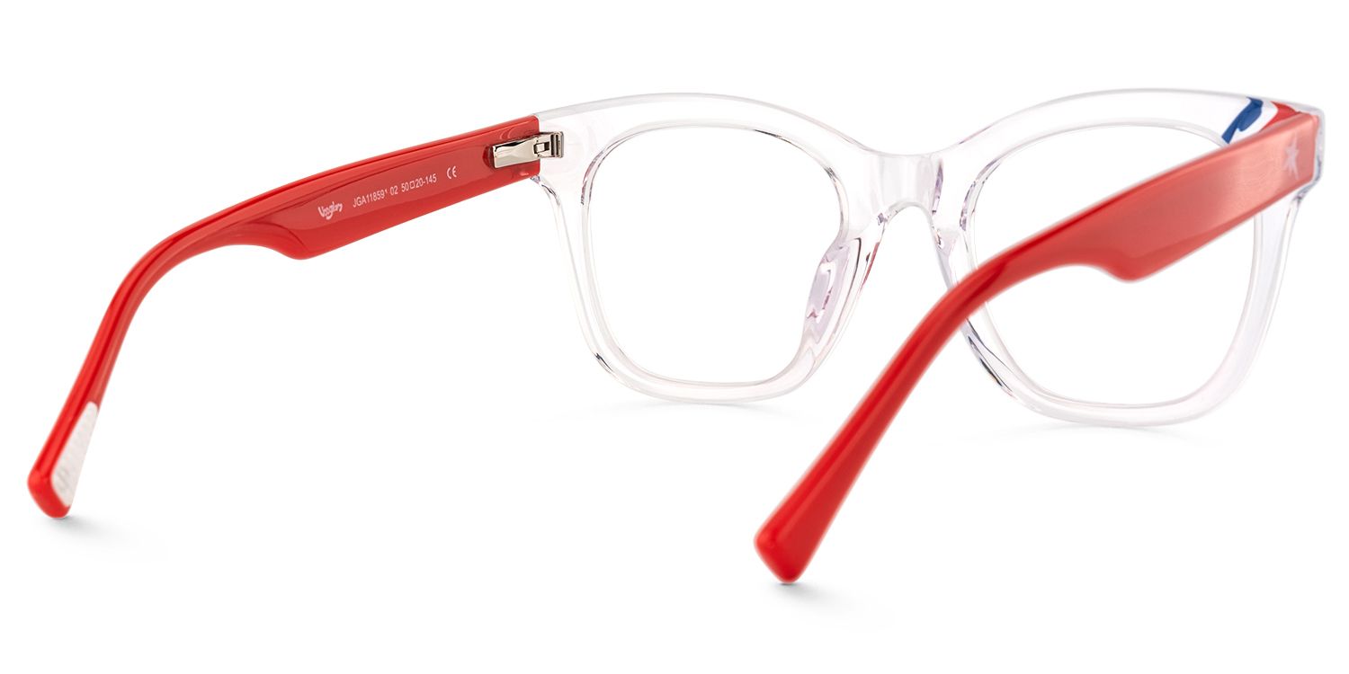 Vera - Square Crystal Eyeglasses | Vooglam Side View