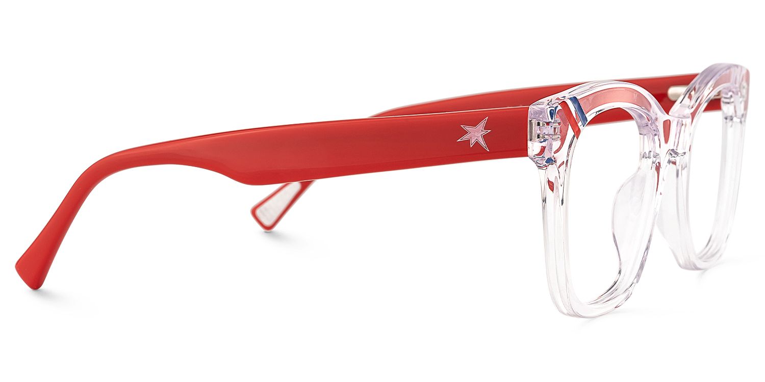 Vera - Square Crystal Eyeglasses | Vooglam 4