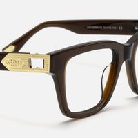 Legacy - Rectangle Brown Eyeglasses | Vooglam Design Details