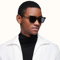 Anansi - Tortoise Rectangle Sunglasses | Vooglam On Model 2