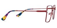 Fevziye - Square Red Eyeglasses | Vooglam 