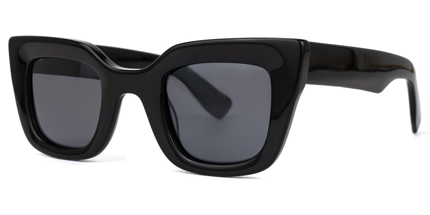 Delarosa - Cat Eye Black Sunglasses | Vooglam Front View