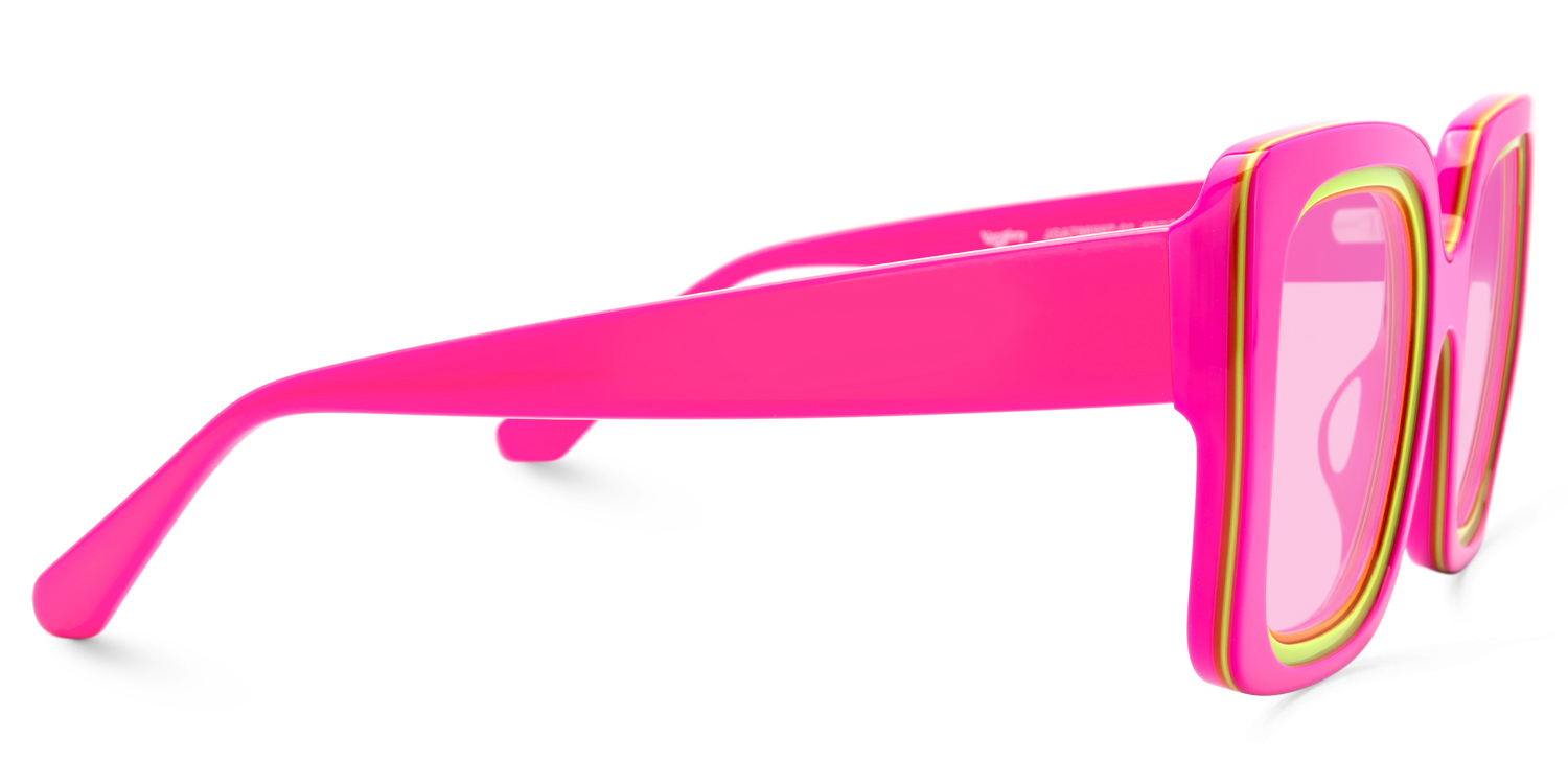 Esadowa - Square Pink Sunglasses