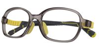 Sloane - Rectangle Grey Kids Eyeglasses | Vooglam Front View