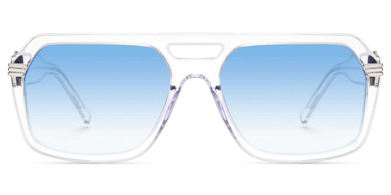 Maverick - Clear Blue Aviator Sunglasses | Vooglam Product Details 1