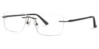 Eilley - Rectangle Grey Eyeglasses | Vooglam Front View