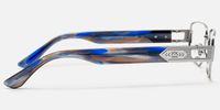 Cypher - Rectangle Silver Eyeglasses | Vooglam Side View