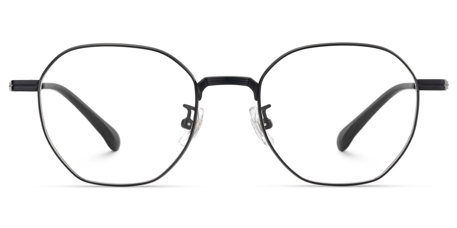 Grain - Geometric Black Eyeglasses - 1
