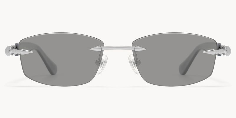 Fracture - Rectangle Gray Sunglasses