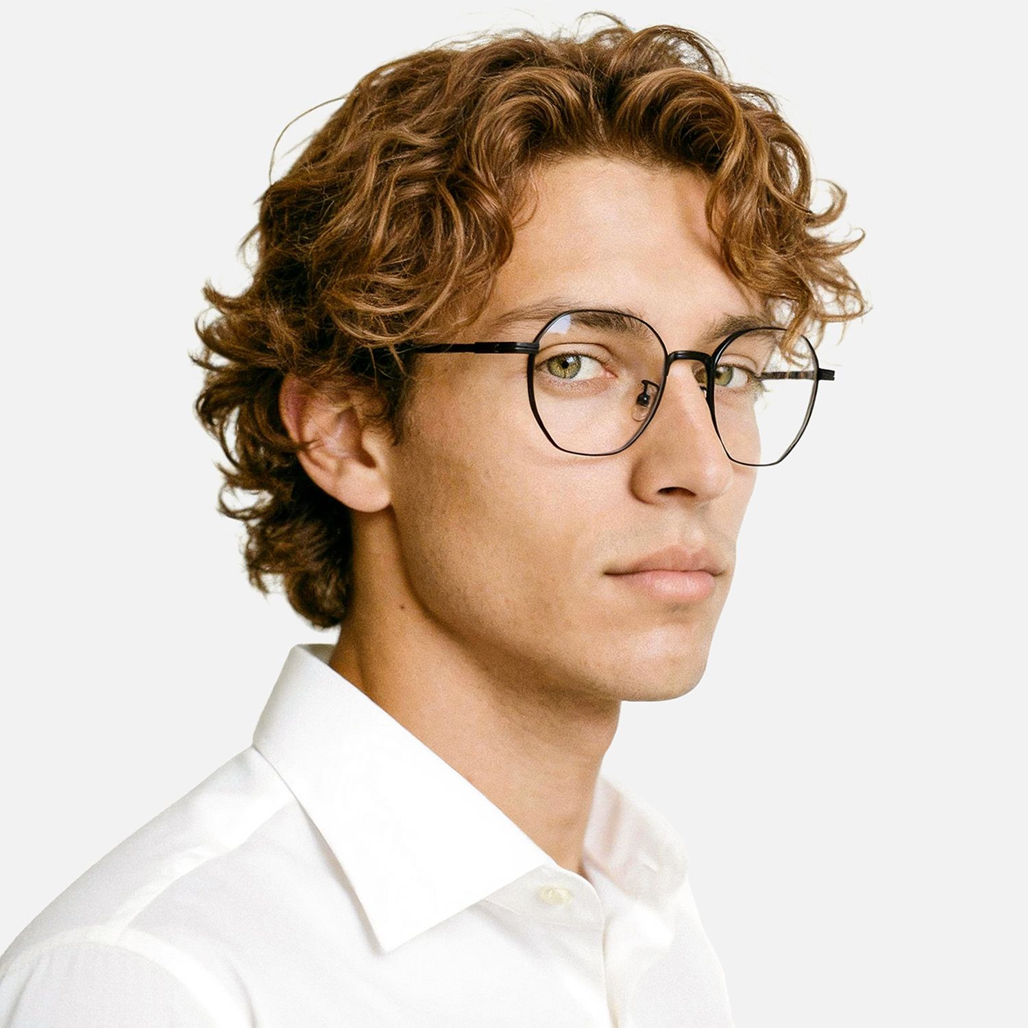 Explore the design story of Grain - Geometric Black Eyeglasses | Vooglam