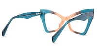 Izehar - Cat Eye Blue/Orange Eyeglasses - 3
