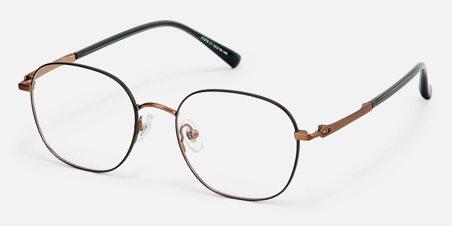 Luxe - Round Blue Eyeglasses | Vooglam Front View