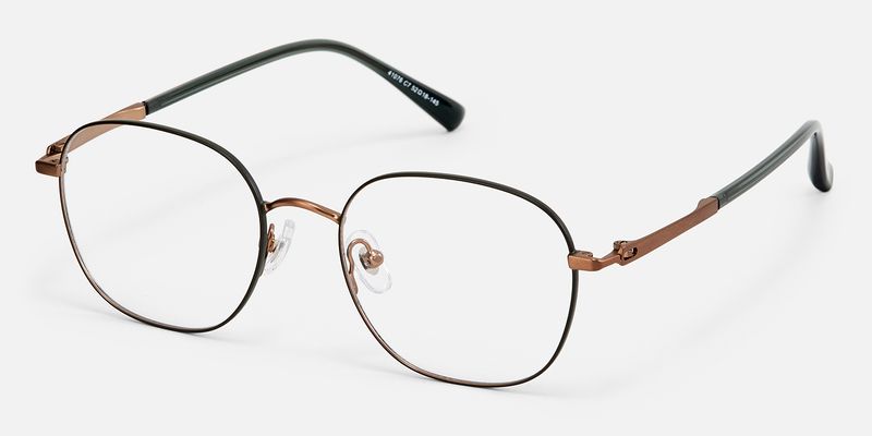 Luxe - Round Blue Eyeglasses