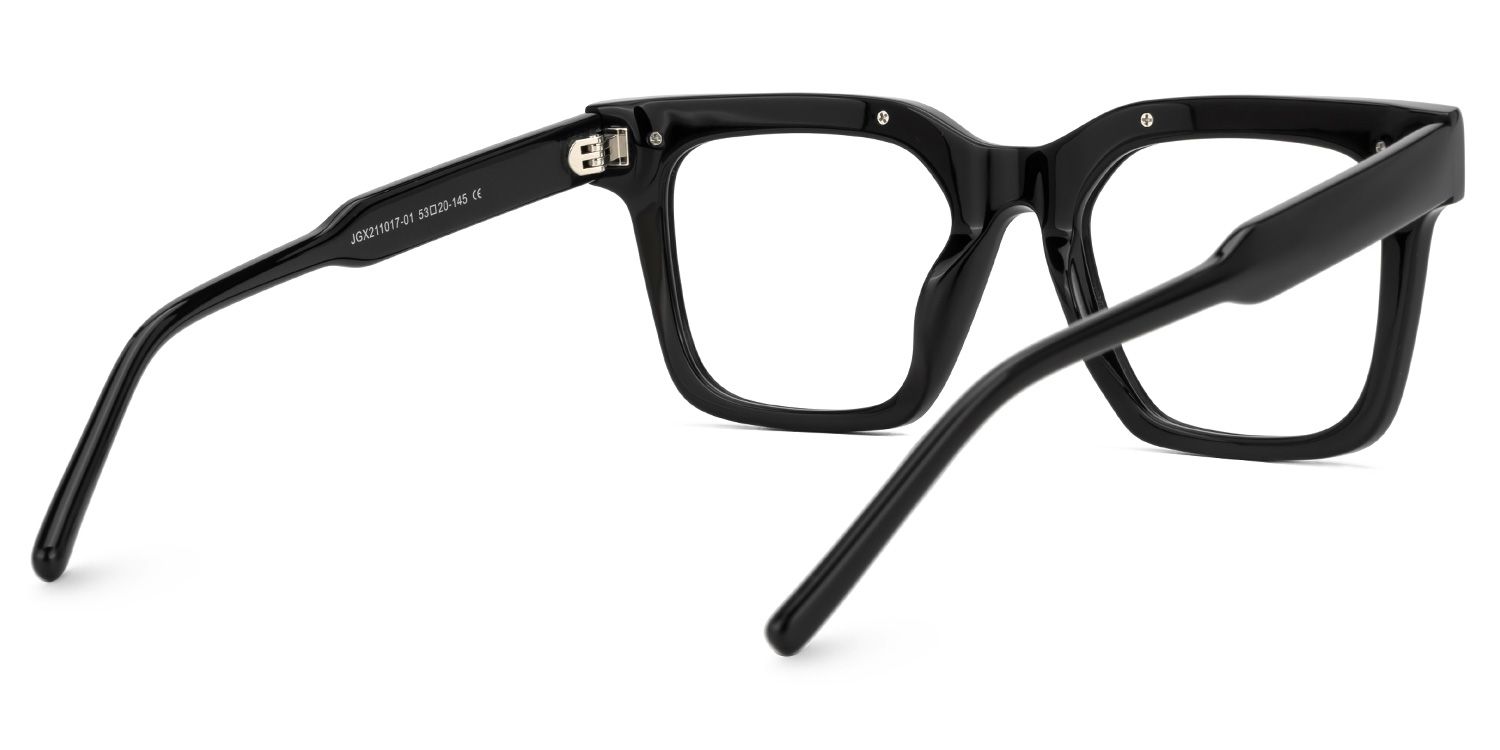 Feleti - Rectangle Black Eyeglasses | Vooglam Side View