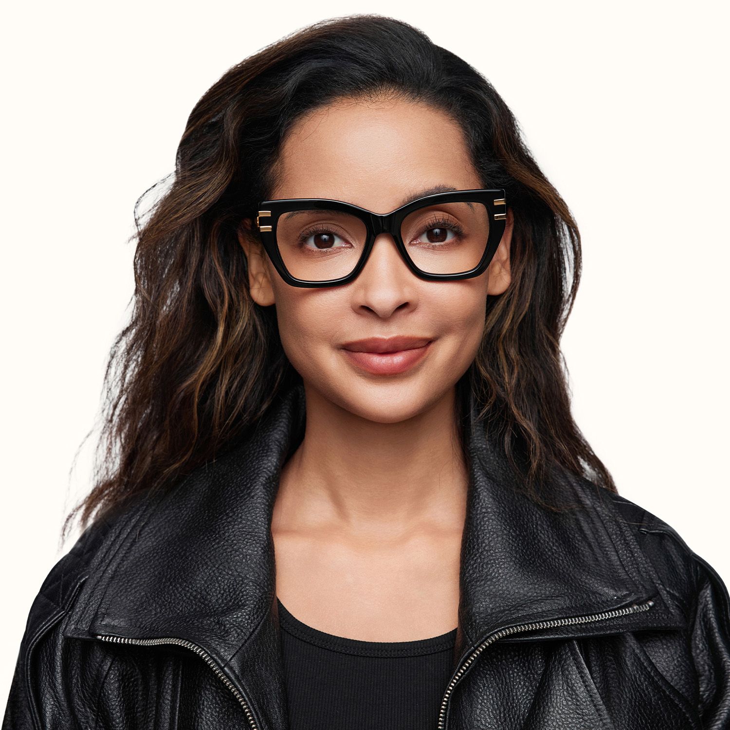 Warrior - Butterfly Black Eyeglasses | Vooglam On Model 1