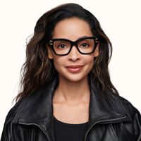 Warrior - Butterfly Black Eyeglasses | Vooglam On Model 1