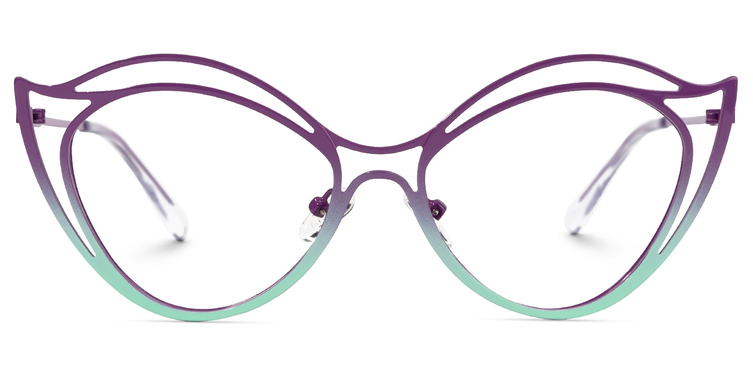 

Hilleary - Geometric Purple/Green Eyeglasses