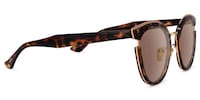 Retro Bohemian Tortoiseshell Round Cat-Eye Sunglasses - 4