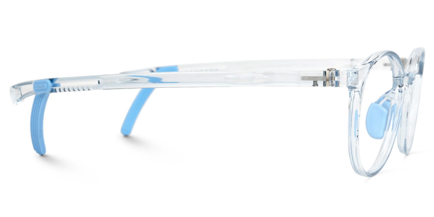Joshua - Round Blue Kids Eyeglasses | Vooglam 4