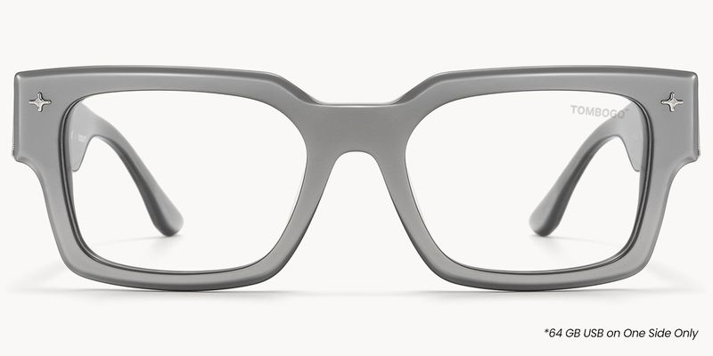 The Programmer - Rectangle Silver Eyeglasses