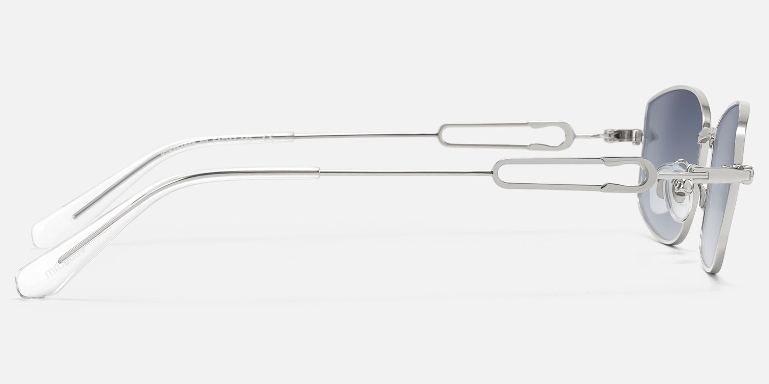 Bladework - Silver Safety Pin Gradient Glasses | Vooglam Side View