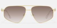 Solara - Aviator Gold Sunglasses | Vooglam Angle View