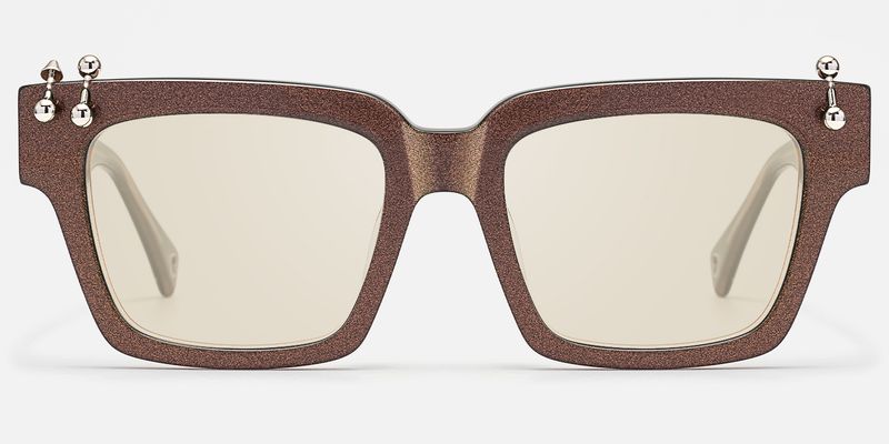PIERCE - Piercing Pearlescent Brown Sunglasses | Vooglam