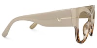 Elektra - Beige & Tortoise Two-Tone Cat Eye Glasses - 5
