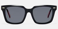 Valor - Square Black Sunglasses | Vooglam Angle View