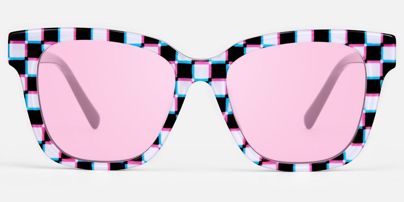 Laisha - Square Pattern Sunglasses