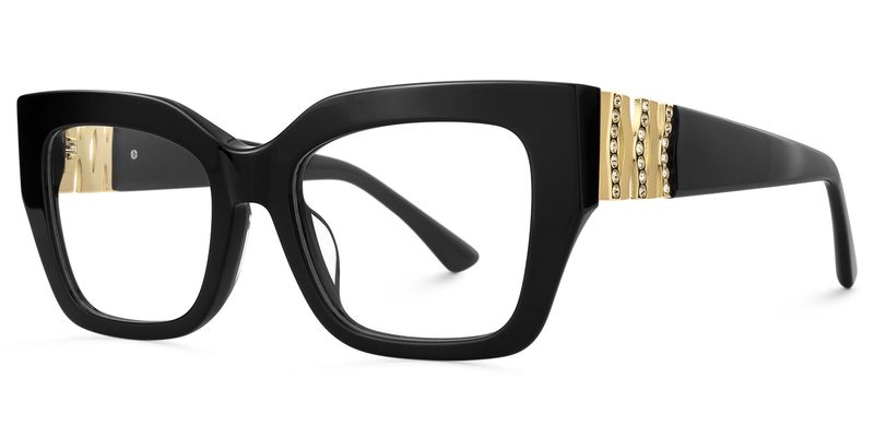 Sable - Square Black Eyeglasses | Vooglam