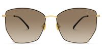 Keahi - Geometric Brown Sunglasses | Vooglam Angle View
