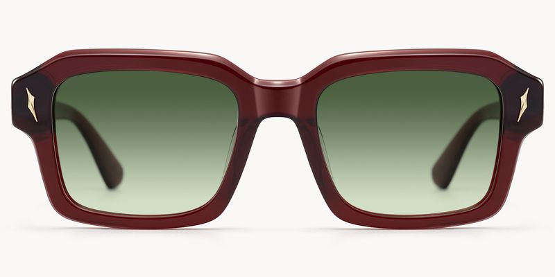 Blindspot - Square Red Sunglasses