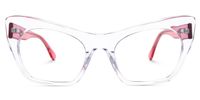 Elah - Cat Eye Crystal Eyeglasses | Vooglam Angle View