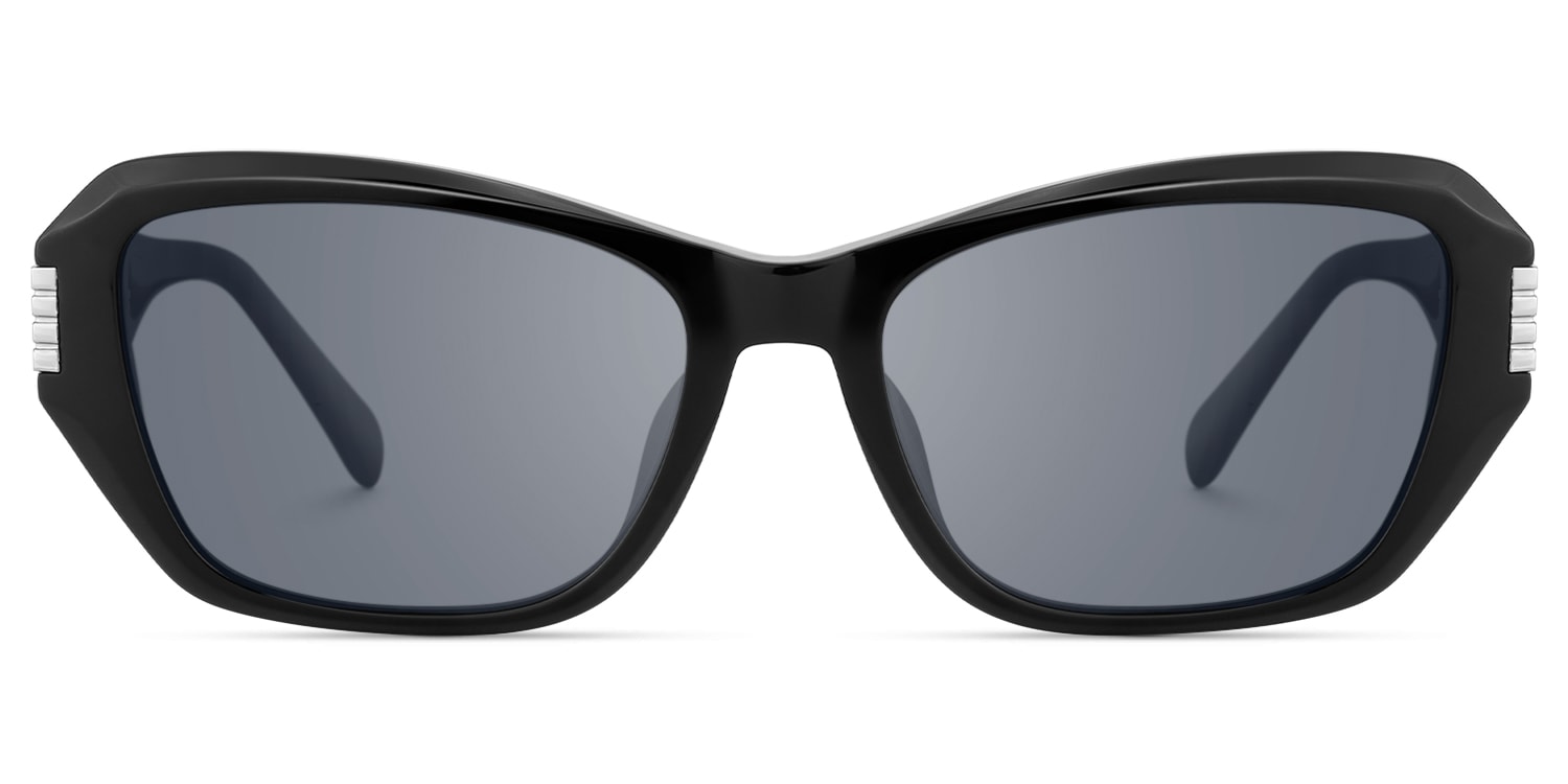 Flicker - Geometric Black Sunglasses - 1