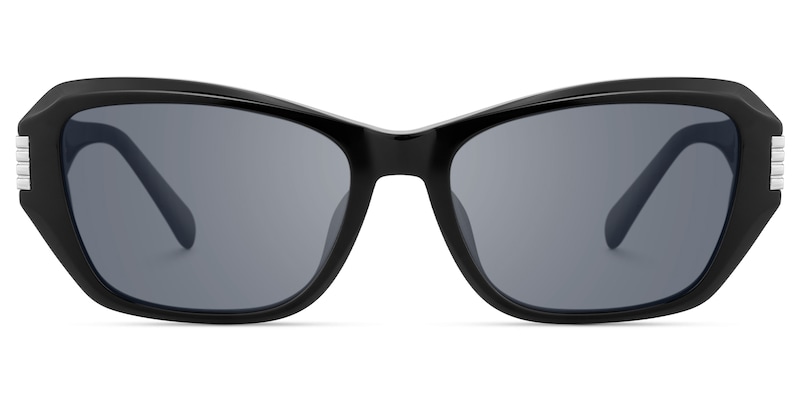 Flicker - Geometric Black Sunglasses