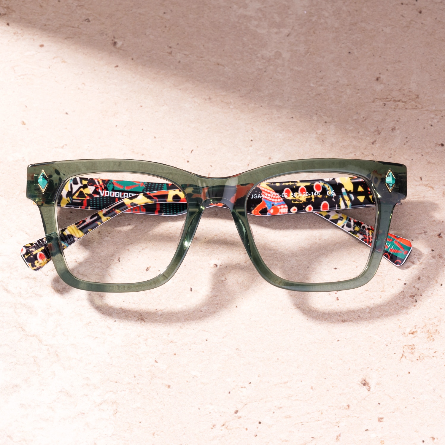 Adinkra - Square Green Eyeglasses - 1