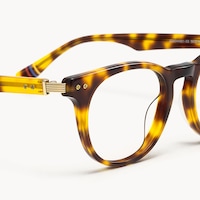 Vintel - Rectangle Tortoise Eyeglasses - 5